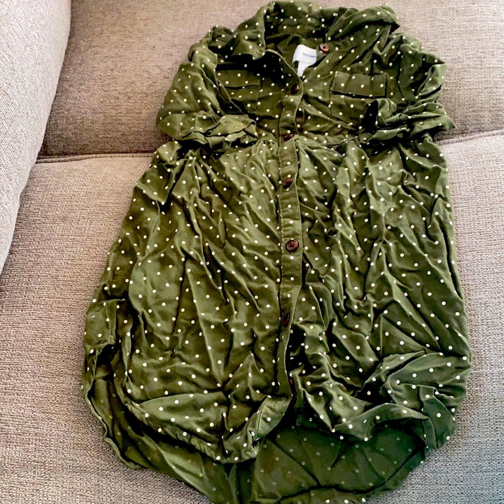Old Navy Olive polka dot dress